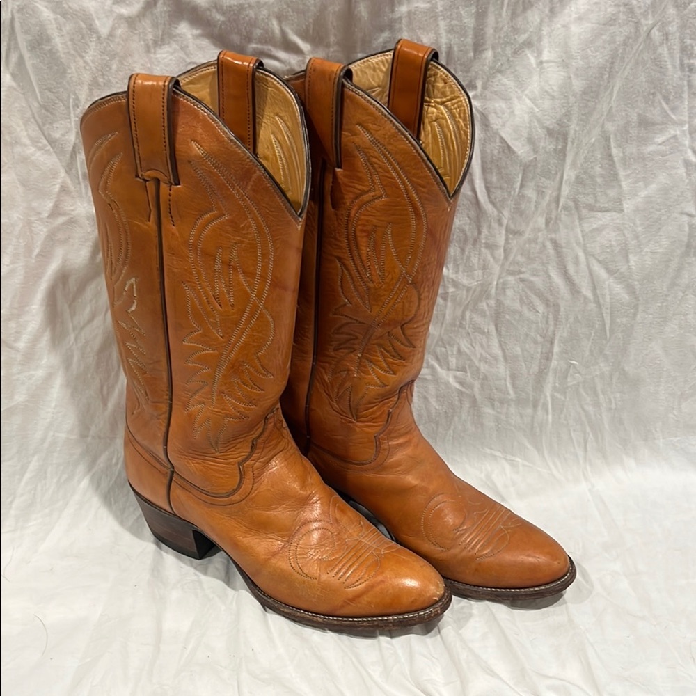 Justin Boots Tan Cowboy Western Boots